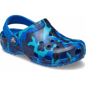 Crocs Classic Printed Klumpa Fiú Kék | HU 1325NWYB